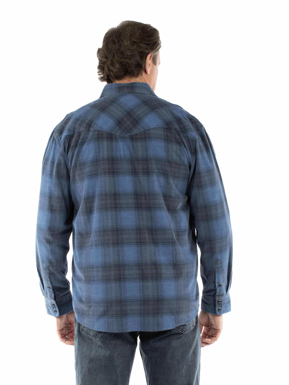 Farthest Point 100% cotton Blue Western corduroy shirt - Scully Leather - Flyclothing LLC
