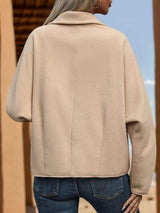 Pocketed Toggle Collared Neck Coat - Trendsi - Flyclothing LLC