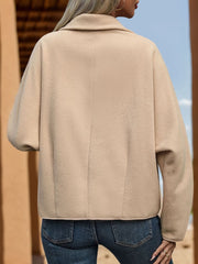 Pocketed Toggle Collared Neck Coat - Trendsi