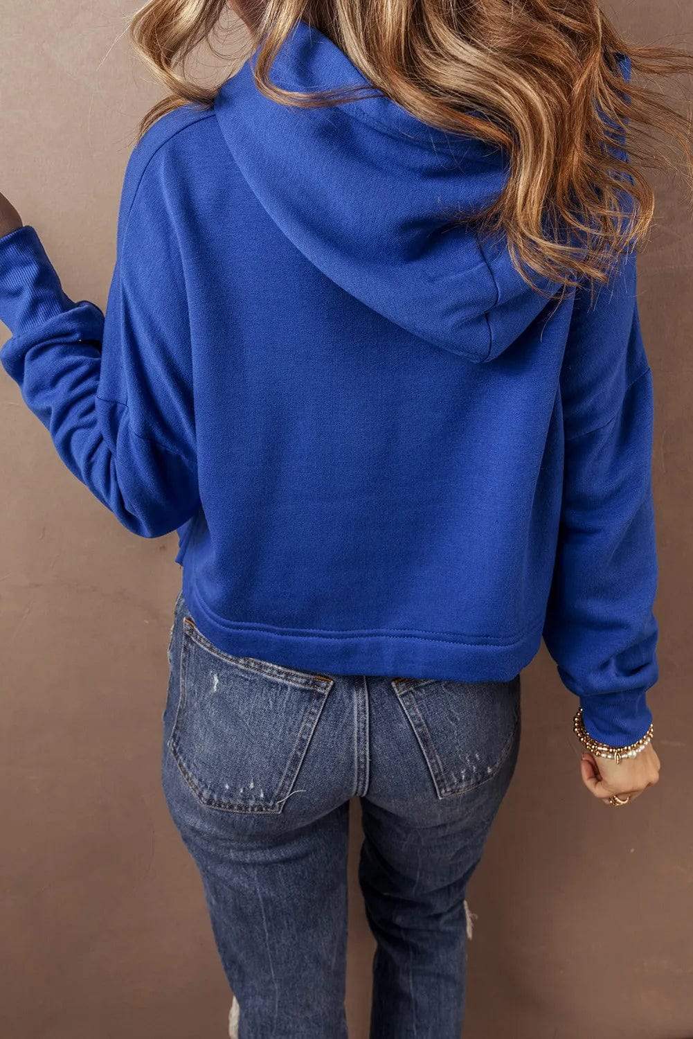 Drawstring Long Sleeve Hoodie - Trendsi - Flyclothing LLC