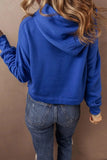 Drawstring Long Sleeve Hoodie - Trendsi