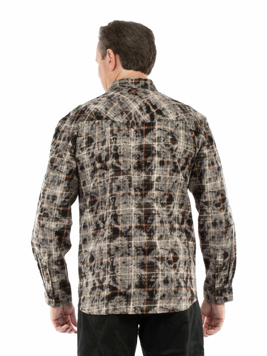 Farthest Point 100% cotton Olive Snow washed western shirt - Scully Leather - Flyclothing LLC