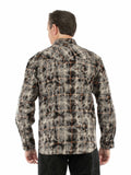 Farthest Point 100% cotton Olive Snow washed western shirt