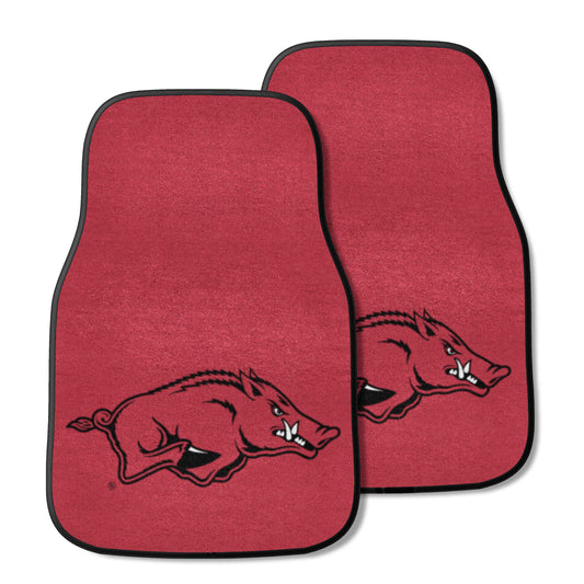 Arkansas Razorbacks Front Carpet Car Mat Set - 2 Pieces - Arkansas