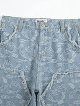 Men's Contrast Washed Bootcut Jeans - Trendsi - Flyclothing LLC
