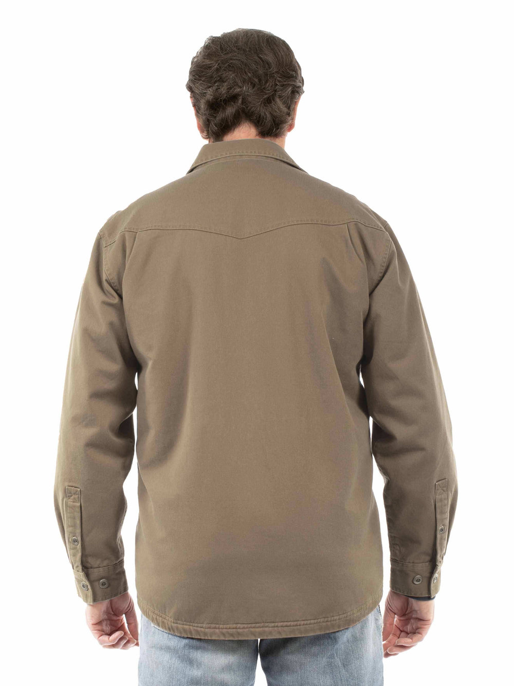 Scully Leather Brown Sherpa Lined Canvas Jacket - Scully Leather - Flyclothing LLC