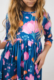 Poppies 3/4 Sleeve Pocket Twirl Dress - Mila & Rose ®