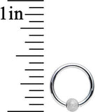 16G 5/16 Sandblasted Ball BCR Captive Ring