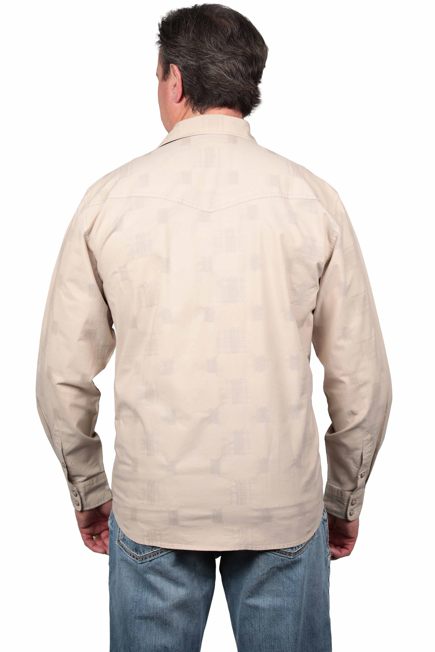 Scully Leather Tan Long Sleeve Textured Shirt - 5429-TAN - Scully Leather - Flyclothing LLC