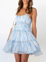 Floral Print Ruffle Tiered Mini Dress - Trendsi - Flyclothing LLC