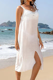 Slit Scoop Neck Wide Strap Cover Up - Trendsi - Flyclothing LLC