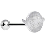 Officially Licensed NFL Cut Out Miami Dolphins Tongue Ring