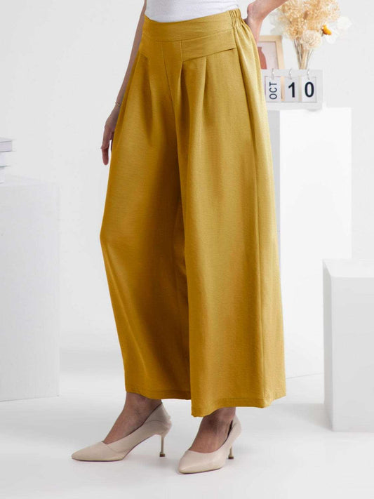 Wide Leg Elastic Waist Pants - Trendsi - Flyclothing LLC