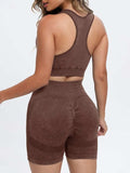 Scoop Neck Wide Strap Top and Shorts Active Set - Trendsi - Flyclothing LLC