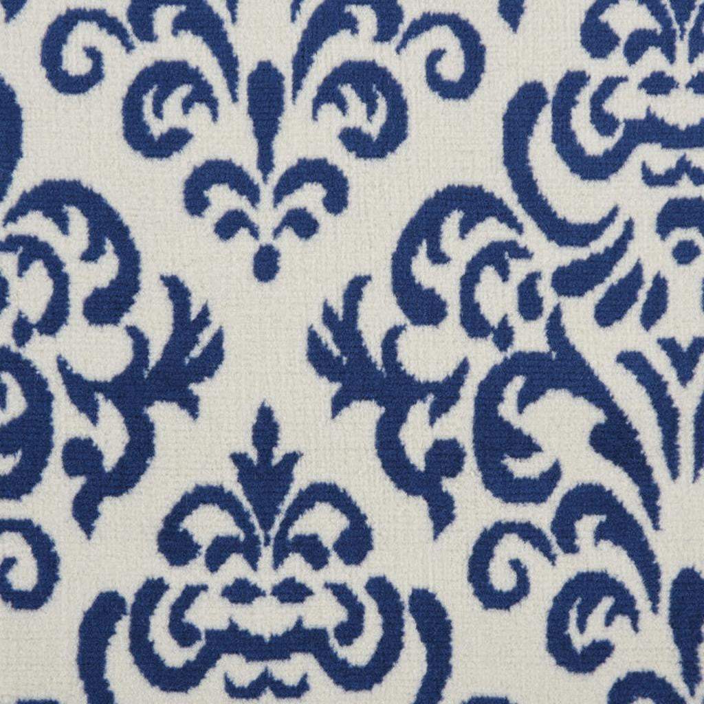 5' X 7' Blue And White Damask Area Rug - HomeRoots - Flyclothing LLC