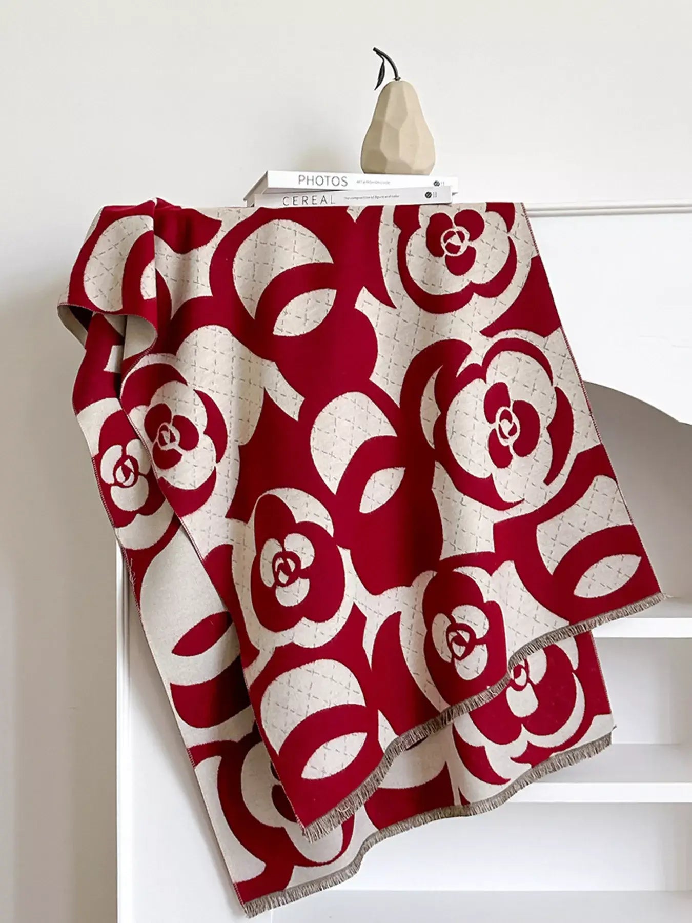 Floral Patterned Warm Scarf - Trendsi - Flyclothing LLC