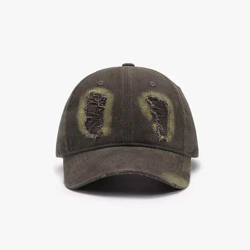Distressed Cotton Baseball Cap - Trendsi - Flyclothing LLC