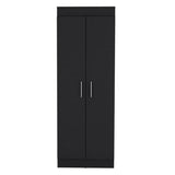 67" Black Wood Pantry Or Storage Closet - Homeroots - Flyclothing LLC
