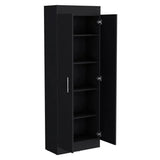 67" Black Wood Pantry Or Storage Closet - Homeroots - Flyclothing LLC