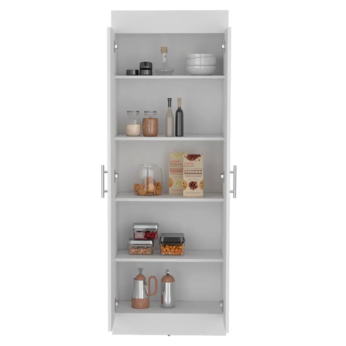 67" White Wood Pantry Or Storage Closet - Homeroots - Flyclothing LLC