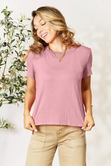 Basic Bae Full Size Round Neck Short Sleeve T-Shirt - ShopBasicbae - Flyclothing LLC