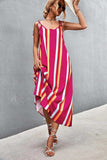Striped Scoop Neck Cami Dress - Trendsi