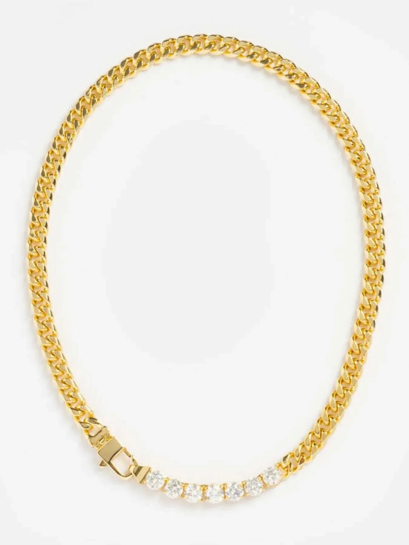 18K Gold-Plated Zircon Necklace and Bracelet Jewelry Set - Trendsi - Flyclothing LLC