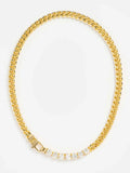 18K Gold-Plated Zircon Necklace and Bracelet Jewelry Set - Trendsi - Flyclothing LLC