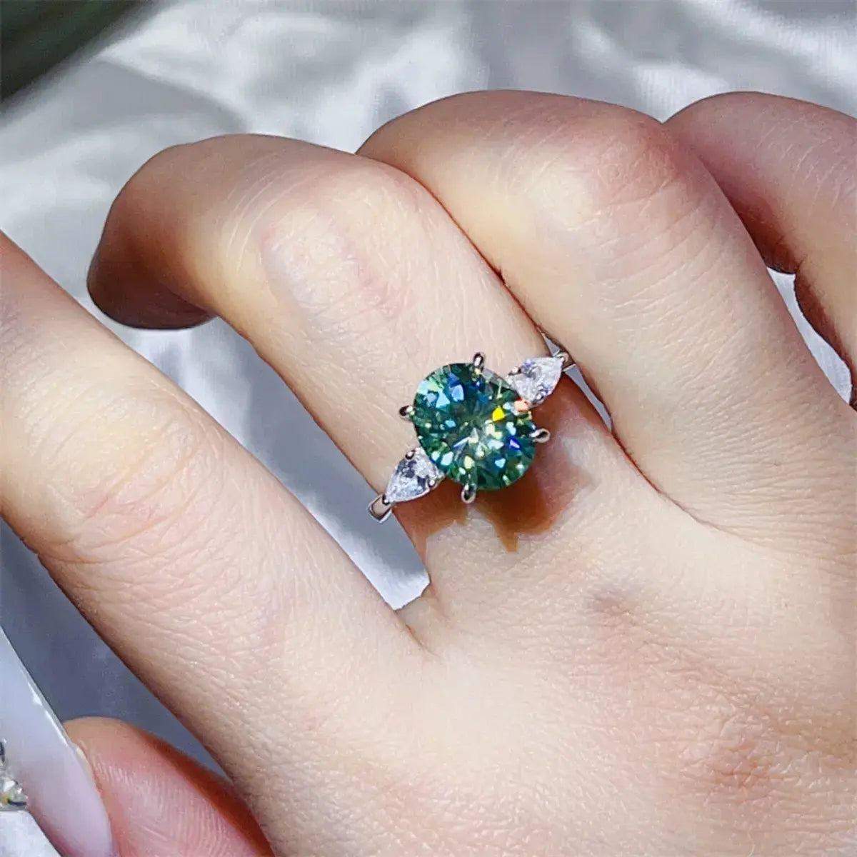 3 Carat Moissanite 925 Sterling Silver Ring - Trendsi - Flyclothing LLC