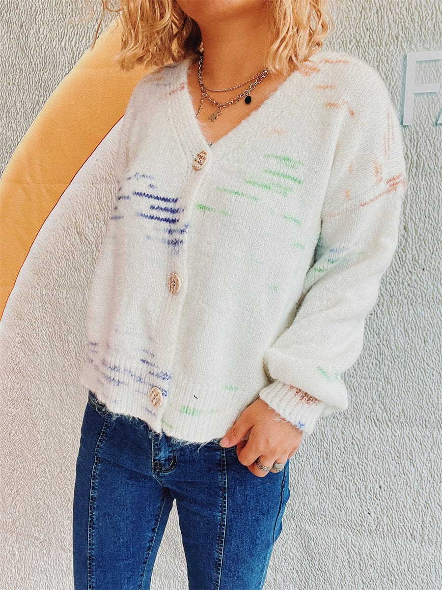 Button Up Long Sleeve Cardigan - Trendsi