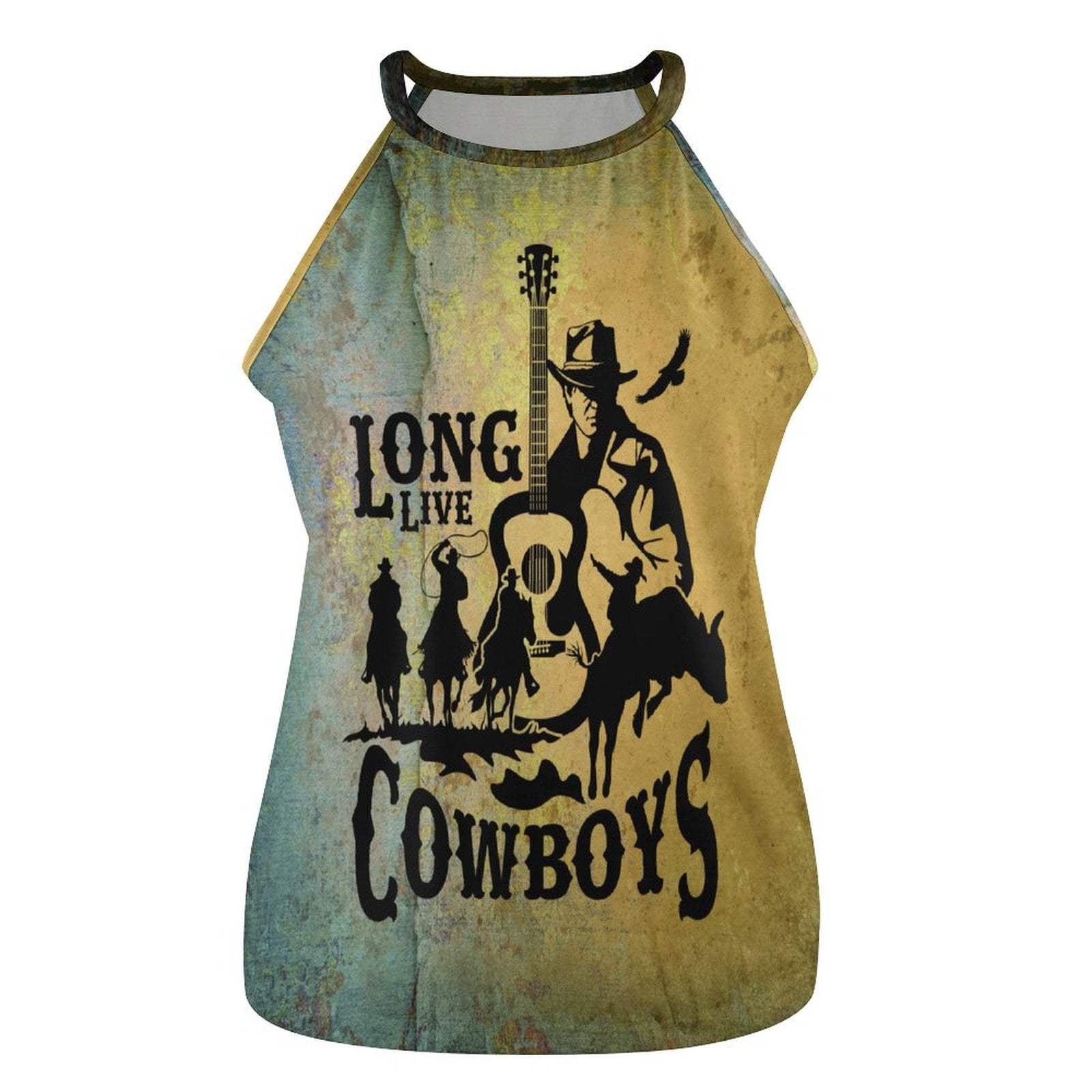 Baha Ranch Cowboys Print Women's Western Tank Top - Baha Ranch Western Wear - Flyclothing LLC