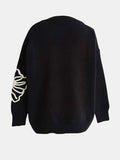 Flower Round Neck Long Sleeve Sweater - Trendsi - Flyclothing LLC