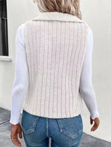 Cozy Fleece Open Front Vest Coat - Trendsi - Flyclothing LLC
