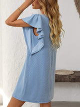 Mandy Ruffled Round Neck Short Sleeve Dress - Trendsi - Flyclothing LLC