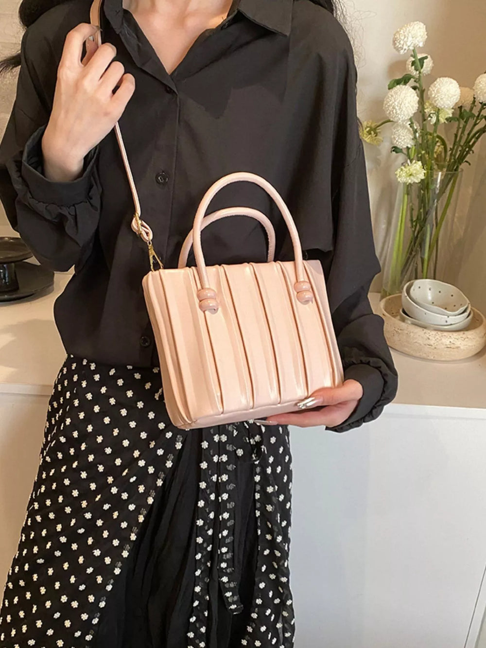 Top-Handle Crossbody Bag - Trendsi - Flyclothing LLC