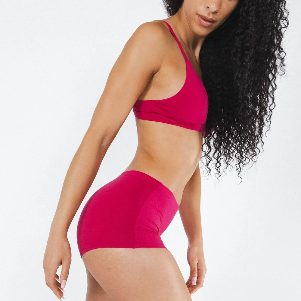 The Begonia | Hot Pink Tonal Modal Boyshort Underwear - Shinesty - Flyclothing LLC