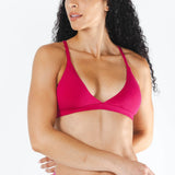 The Begonia | Hot Pink Tonal Boob Hammock™ Triangle Bralette - Shinesty - Flyclothing LLC