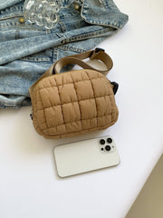 Bubble Texture Adjustable Strap Crossbody Bag - Trendsi