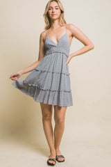 Love Tree Frill V-Neck Cami Dress - Trendsi