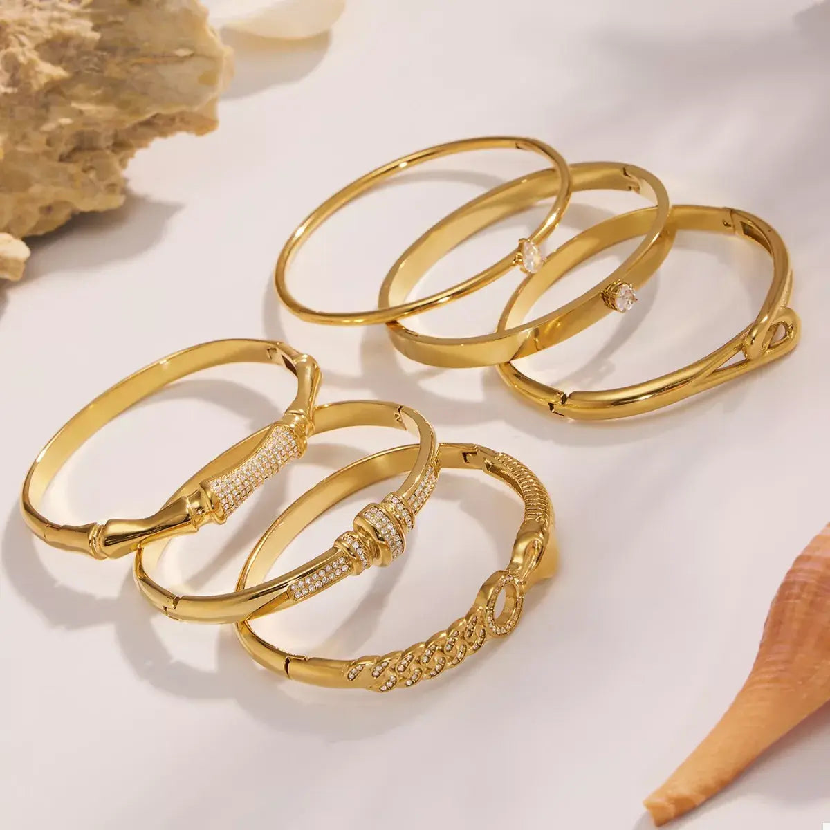 18K Gold-Plated Zircon Bracelet - Trendsi - Flyclothing LLC