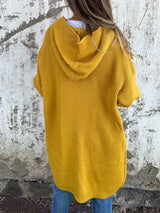 Full Size Button-Down Hooded Cardigan Plus Size - Trendsi - Flyclothing LLC