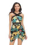 Cutout Printed Two-Piece Swim Set - Trendsi