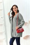 Cable-Knit Open Front Long Sleeve Cardigan - Trendsi - Flyclothing LLC