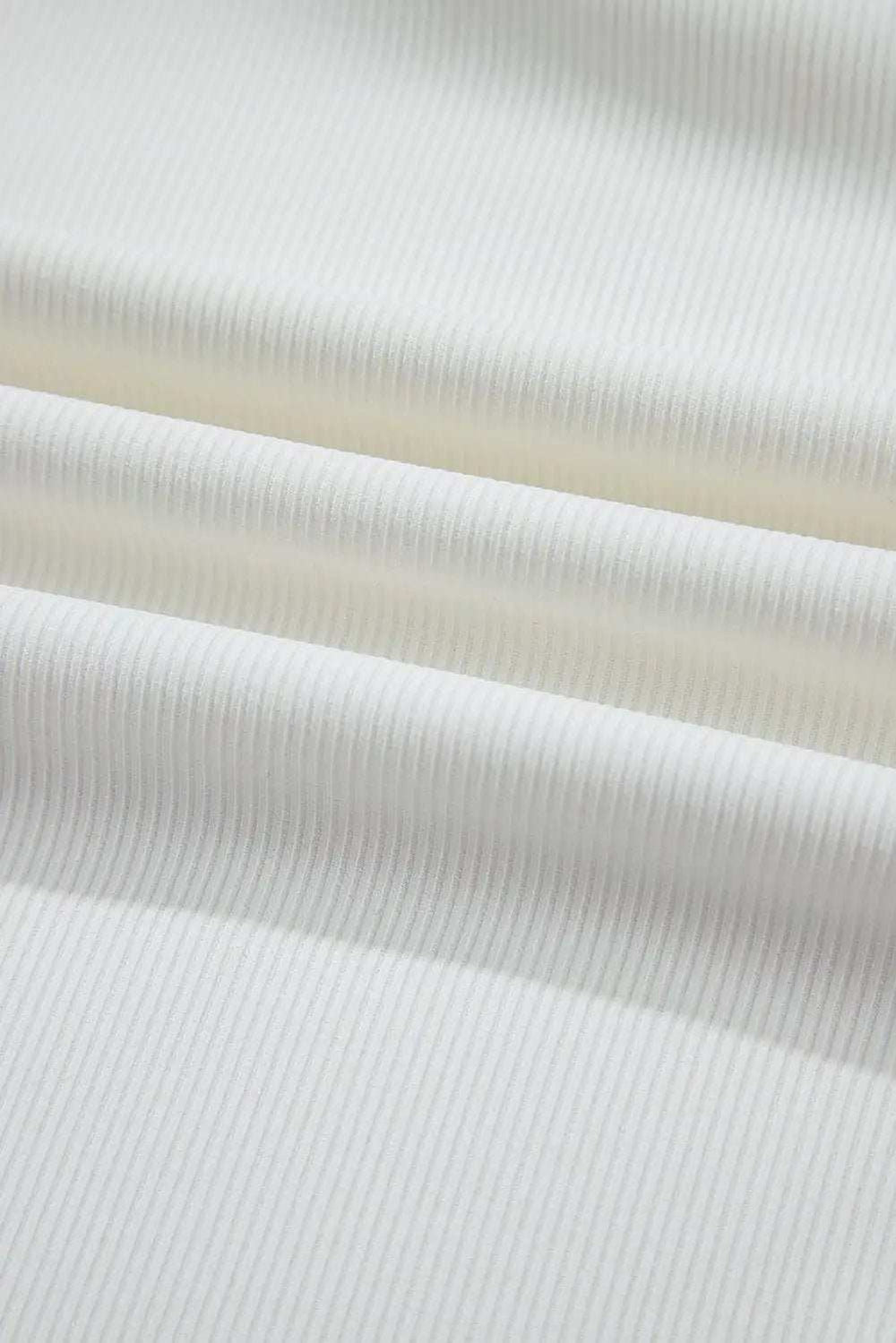 Eyelet Ruffle Sleeve Slim Top - Trendsi - Flyclothing LLC