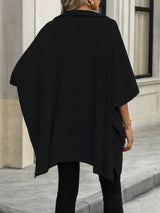Slit Quarter Zip Half Sleeve Sweater - Trendsi - Flyclothing LLC