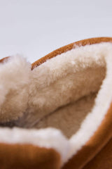 Letter M Suede Round Toe Slippers - Trendsi - Flyclothing LLC