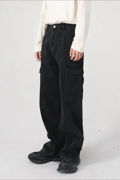 Wide Leg Jeans with Pockets - Trendsi - Flyclothing LLC