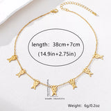 18K Gold-Plated Fish Charm Necklace - Trendsi - Flyclothing LLC