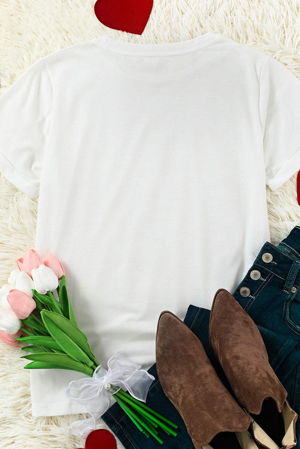LOVE Round Neck Short Sleeve T-Shirt - Trendsi - Flyclothing LLC
