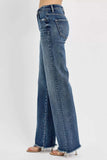 RISEN Full Size Tummy Control High Rise Long Straight Jeans Plus Size - Trendsi - Flyclothing LLC